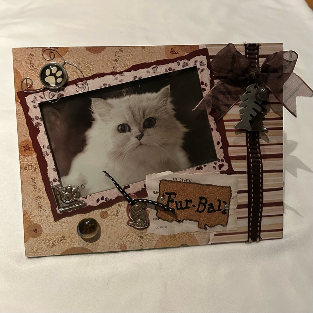 Fur-Ball kitty photo frame